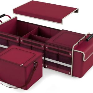 Large Trunk Organizer for SUVs, with Portable Insulated Bag, Foldable