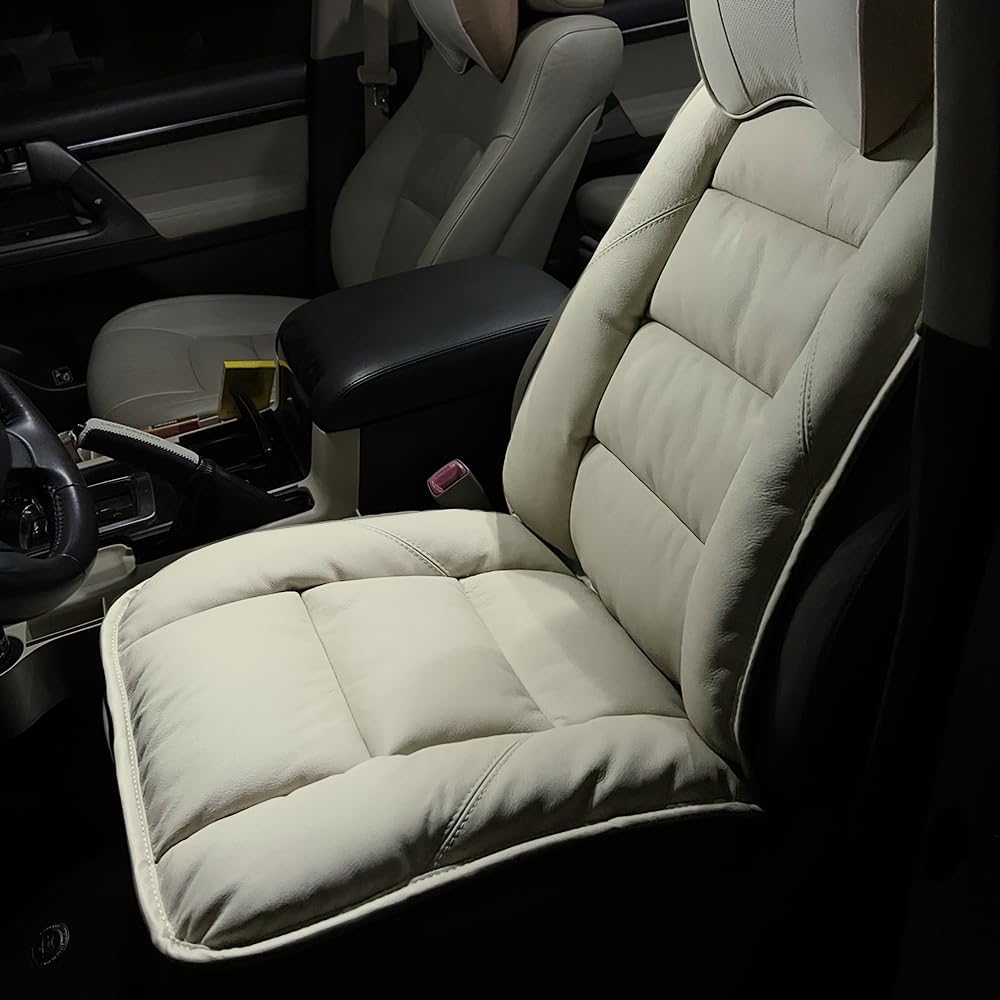 Genuine Leather Car Seat Cushion, Support Design
