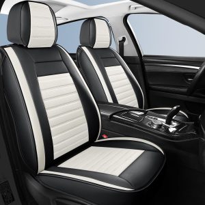 Breathable Leather Car Seat Covers, Horizontal Stripe