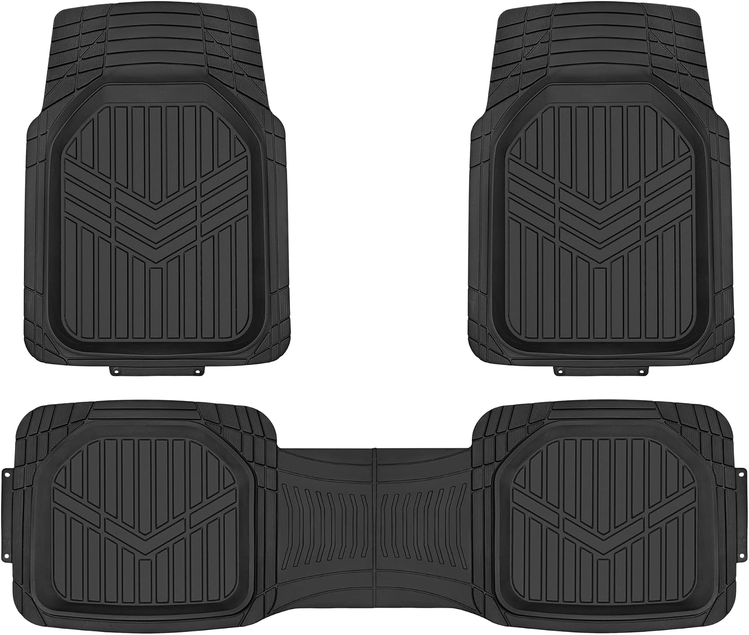 3-Piece Heavy Duty Rubber Car Floor Mats