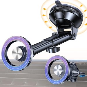 Car Mount【Windshield+Vent+Dash】Magnetic Phone Holder for Car Phone Holder Mount Cell Phone Holders for Your Car Accessories Suction Phone Mount for Car Truck Stand