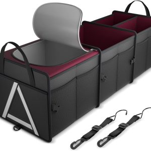 Car Trunk Organizer with Premium Insulated Bag, Heavy Duty Foldable