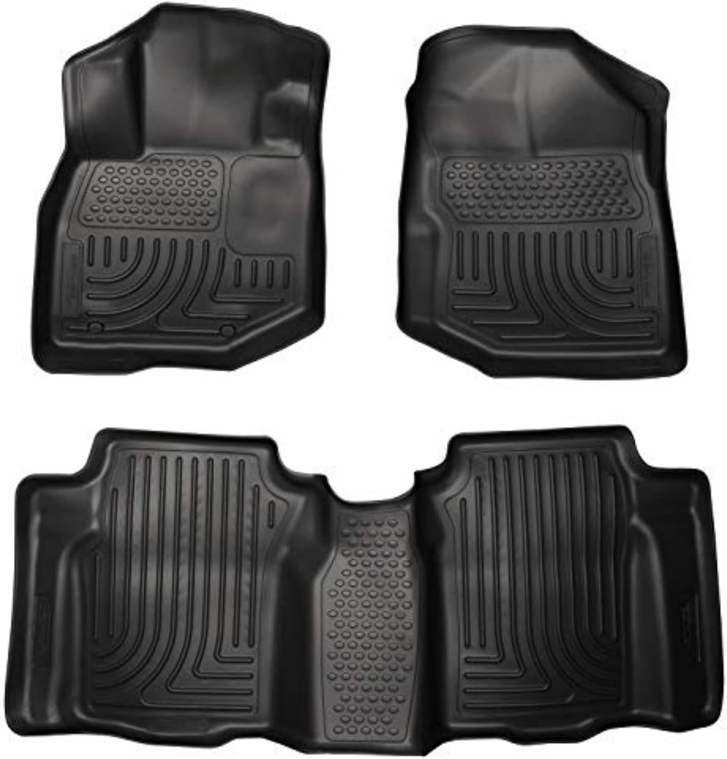 3-Piece Black Car Floor Mats Set