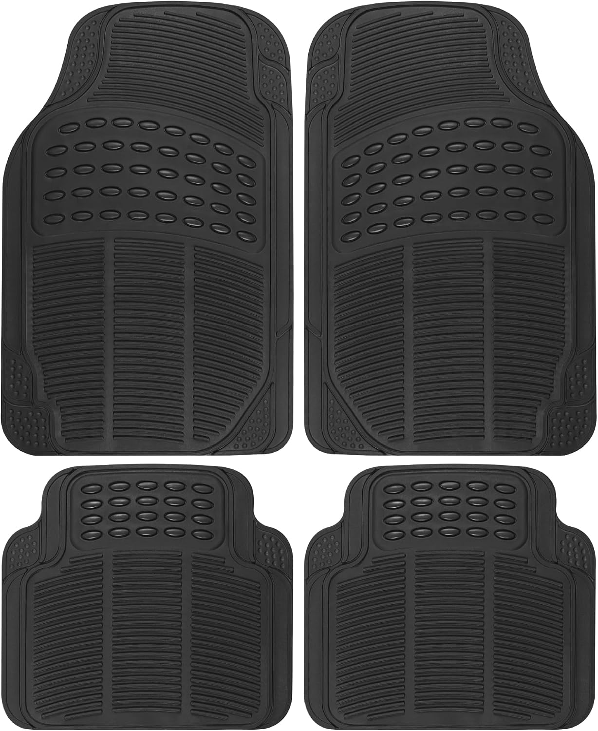 4-Piece All Weather Rubber Car Floor Mats