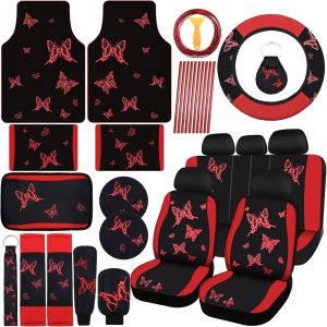 47-Piece Butterfly Car Interior Accessories Set