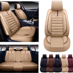 Premium Faux Leather Car Seat Covers Full Set