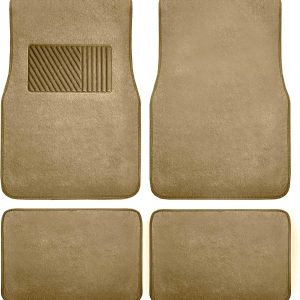 4-Piece Car Floor Mat Set with Heel Pad